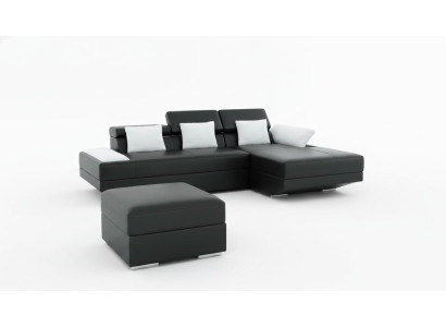 Paysage de vie. Canapé d'angle rembourré avec USB - Canapé d'angle Suite Landschaft en cuir 2719C nouveau