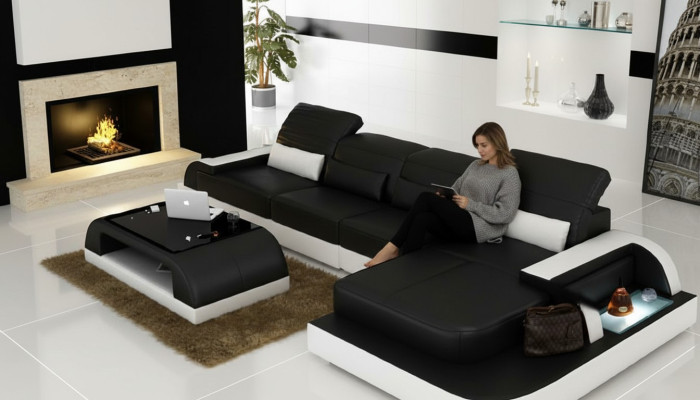Modern elegance Le nouveau canapé d'angle en U avec une garniture exquise