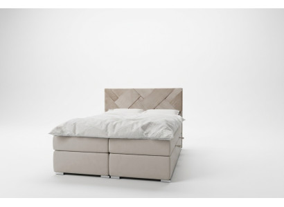 Lit boxspring de luxe double de l'hôtel Fonction de base de lit à rembourrage 140x200cm