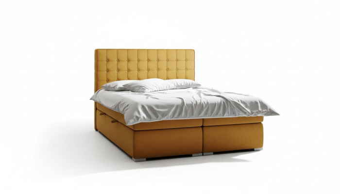 Lit Boxspring Hôtel Double 160x200 cm Lits de luxe Fonction de base de lit rembourrée