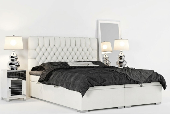 Lit boxspring hôtel double Chesterfield lits de luxe tapissés fonction boîte