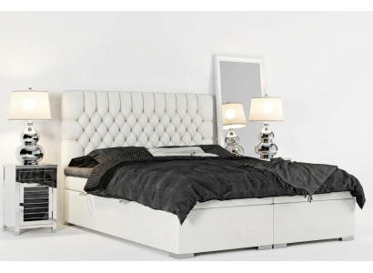 Lit boxspring hôtel double Chesterfield lits de luxe tapissés fonction boîte