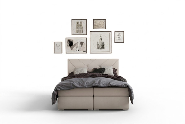 Lits Box Spring modernes Hôtel Lit Double de Luxe Rembourrage Boîte Fonction Cuir