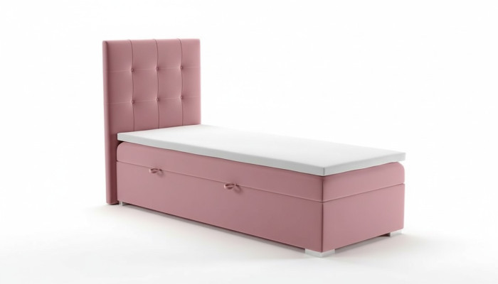 Lit à sommier tapissier de luxe pour hôtel avec fonction de sommier à ressorts 90x200cm