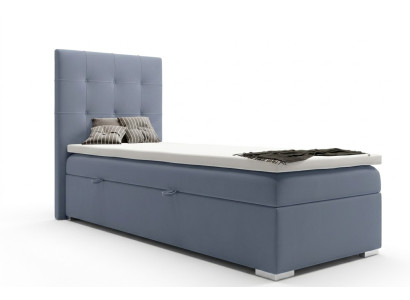 Lit de printemps de luxe pour hôtel Lits de base de fonction rembourrés 90x200cm Bleu nouveau