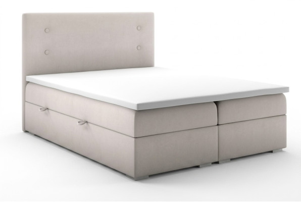 Lit Boxspring Boîte Fonction Hôtel Double Ensemble Complet Surmatelas Matelas Lits