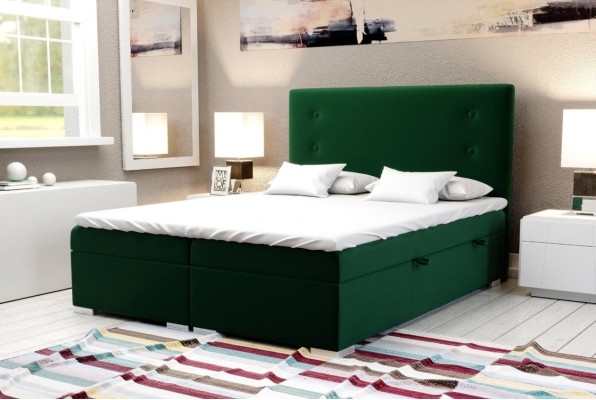 Ensemble complet de lit double d'hôtel Boxspring Bed avec surmatelas fonctionnel et boîte