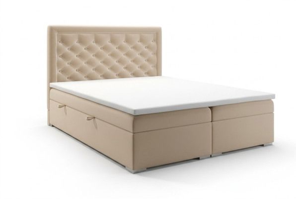 Chesterfield lit à sommier tapissier hôtel double luxe lits rembourrés caisse fonction