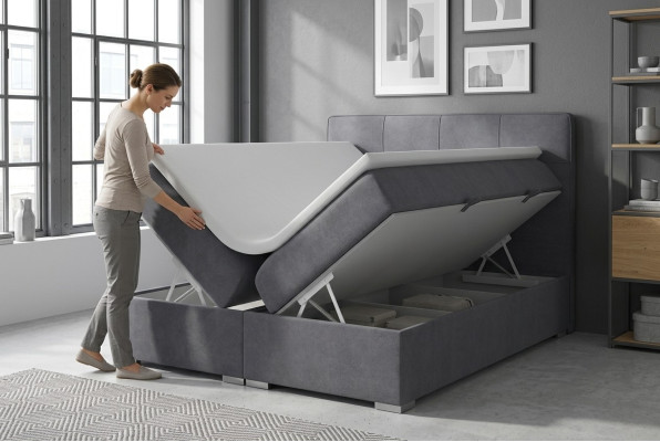 Boxspring Bett Hotel Doppel Samt Textil Luxusbetten Polsterbett Grundfunktion