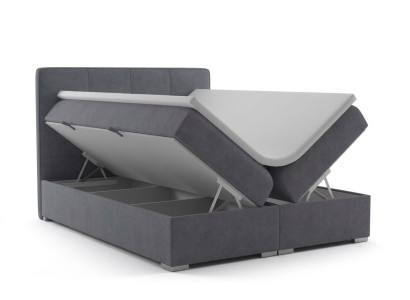 Boxspring Bett Hotel Doppel Samt Textil Luxusbetten Polsterbett Grundfunktion