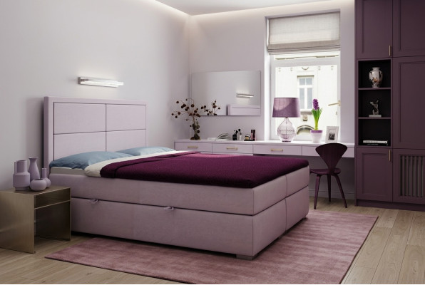 Lit Boxspring Hôtel Double Ensemble Complet Matelas Surmatelas Lits Fonction Boîte