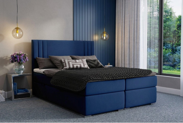 Lits modernes à ressorts à boîte, lit double de luxe pour hôtel, tissu de fonction de boîte de rembourrage
