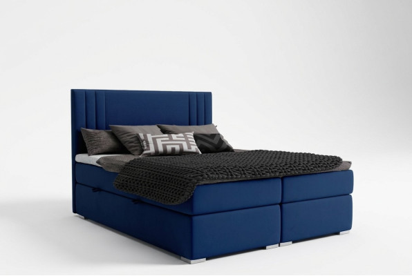 Lits modernes à ressorts à boîte, lit double de luxe pour hôtel, tissu de fonction de boîte de rembourrage