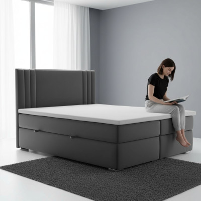Lit double Box Spring pour hôtel Ensemble complet: surmatelas, lits fonctionnels Box