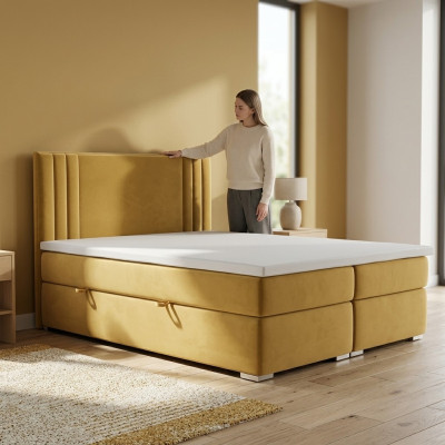 Lit Boxspring Double complet Ensemble Matelas Topper Lits Fonction Boîte Hotel