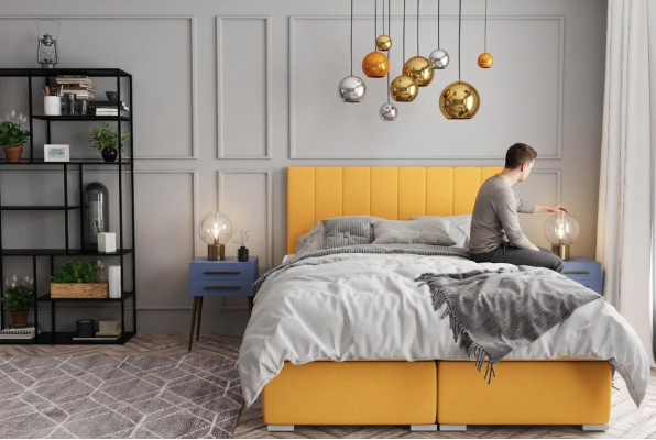 Box Spring lit double Ensemble complet de l'hôtel Surmatelas Lits Fonction