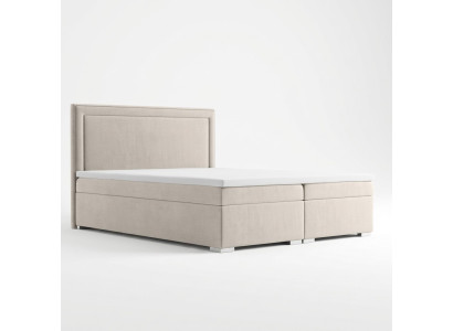 Lit boxspring hôtel double luxe Lits base de lit rembourré fonction 180x200cm