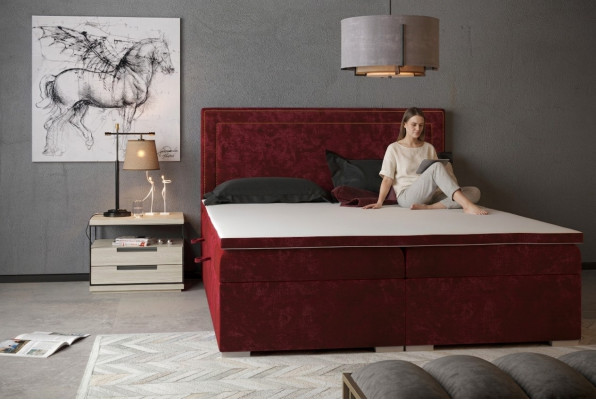 Boîte de lit Hôtel Lit double Lits de luxe Rembourrage 90/100/120/160/180x200cm