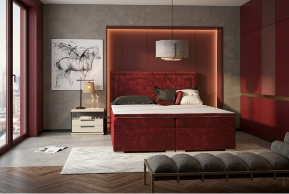 Boîte de lit Hôtel Lit double Lits de luxe Rembourrage 90/100/120/160/180x200cm
