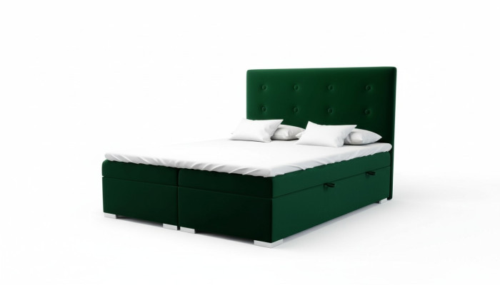 Boxspring Bed Hôtel Lit Double Textile Lits de Luxe sommier à lattes fonction