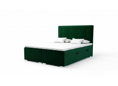 Boxspring Bed Hôtel Lit Double Textile Lits de Luxe sommier à lattes fonction