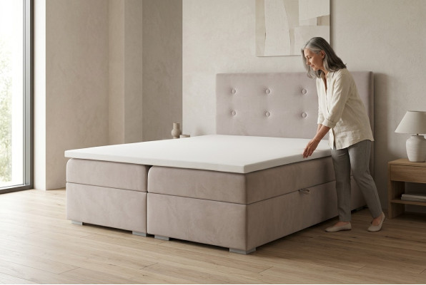 Fonction de boîte de lit Boîte de ressorts Hôtel Double Ensemble complet surmatelas Matelas Lits