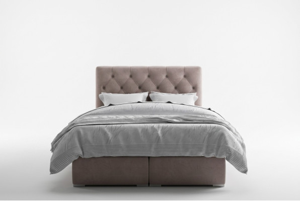 Lit Boxspring Hôtel Double en Cuir de Luxe Fonction de Sommier Tapissé de nouveaux Lits
