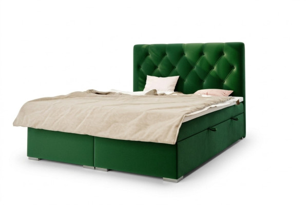 Chesterfield lit boxspring hôtel double ensemble complet matelas surmatelas lits neufs