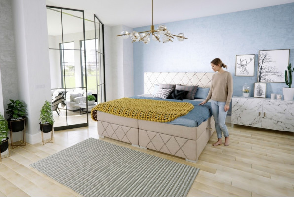 Boîte Lit double à ressort Set complet surmatelas lits Fonction Boîte Hôtel