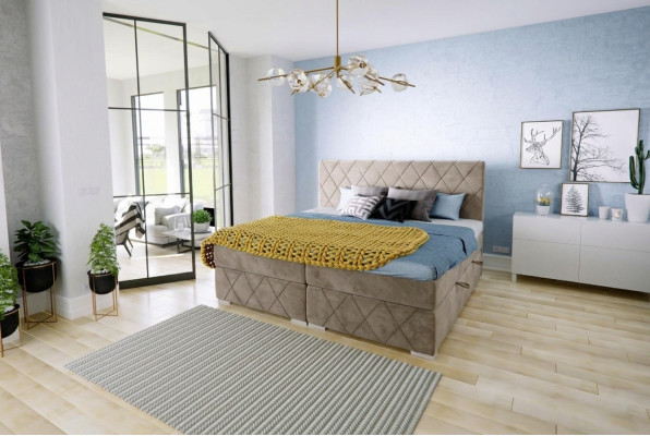 Boîte Lit double à ressort Set complet surmatelas lits Fonction Boîte Hôtel