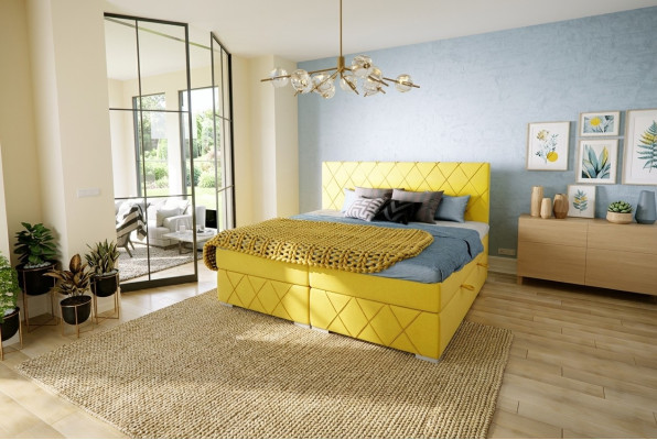 Ensemble complet de lit Double Matelas Sommier surmatelas Fonctionnalité de lit Box