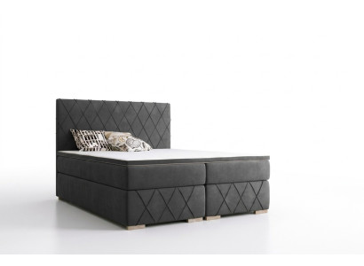 Lit double Ensemble complet Matelas Sommier Surmatelas Lits Fonction Coffre Hôtel