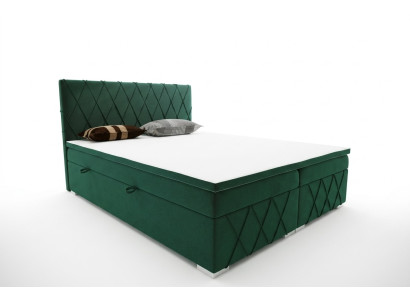 Ensemble complet de lit double Matelas Sommier Surmatelas Lits fonction Boîte verte