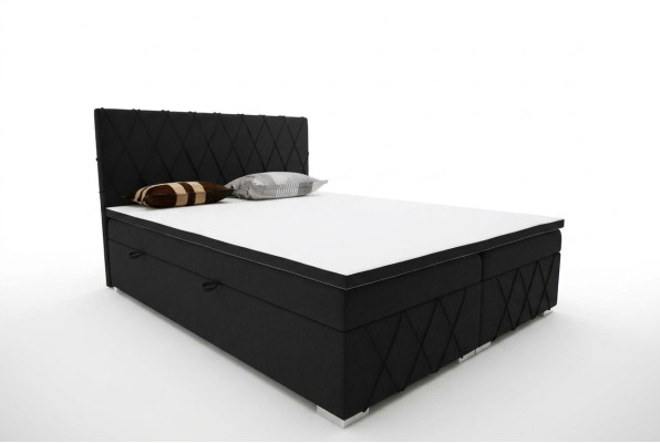 Lit double Boxspring Hôtel de luxe Fonction base de lit matelassée 180x200cm