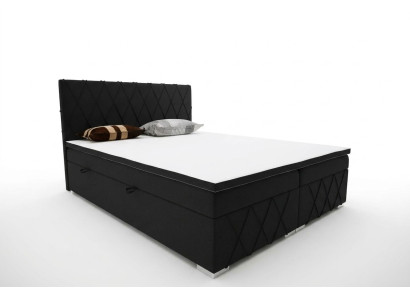 Lit double Boxspring Hôtel de luxe Fonction base de lit matelassée 180x200cm