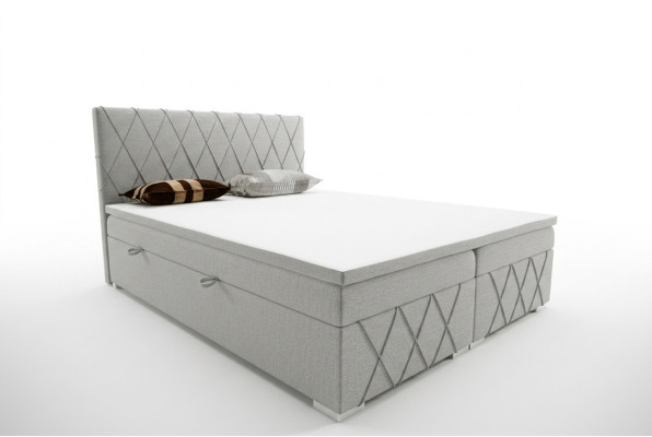 Lit Boxspring Hôtel Lit Double Textile Lit de Luxe Sommier Rembourrage fonction lit