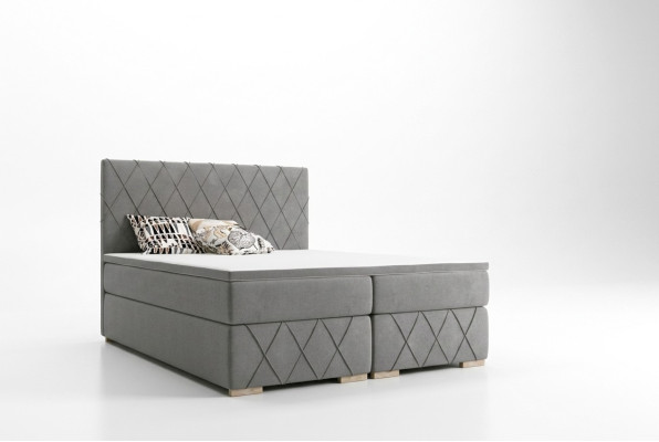 Ensemble complet de lit Boxspring Matelas & Surmatelas Luxe Rembourrage 180x200cm Lits neufs