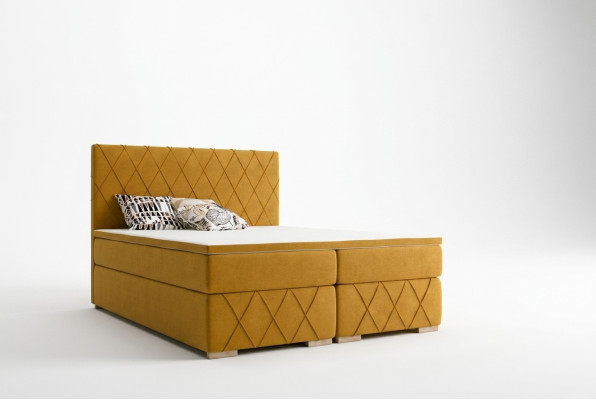 Ensemble complet de lit boxspring matelas & surmatelas luxueux rembourrage 160x200cm Lits neufs