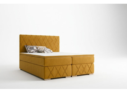 Ensemble complet de lit boxspring matelas & surmatelas luxueux rembourrage 160x200cm Lits neufs