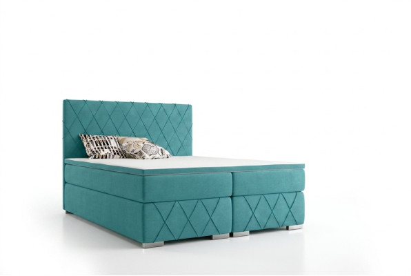 Ensemble complet de matelas et surmatelas lit Boxspring de luxe Rembourrage 140x200cm Lits