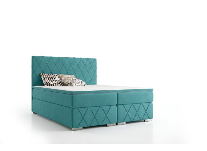 Ensemble complet de matelas et surmatelas lit Boxspring de luxe Rembourrage 140x200cm Lits