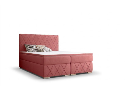 Ensemble complet Matelas & Surmatelas Lit Boxspring Rembourrage Rose 180x200cm Lits neufs