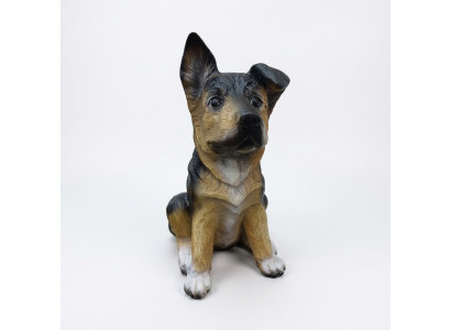 Deko Figur Statue Skulptur 38 cm Figuren Statuen Skulpturen Garten Hund  (A336)