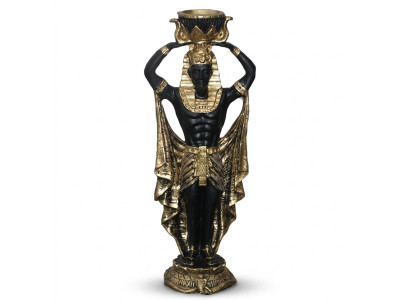 Kerzenständer Ägyptische Skulptur Kerzenleuchter Leuchter Candle Holder 37 cm