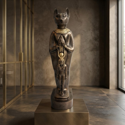 Sculpture Égypte Déesse Chat Bastet Statues Statue Égyptienne Figures Pharaon