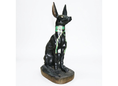 Ägyptische Figur Schakal Anubis aus Kunststoff, Groß god of death Höhe 40 cm Neu