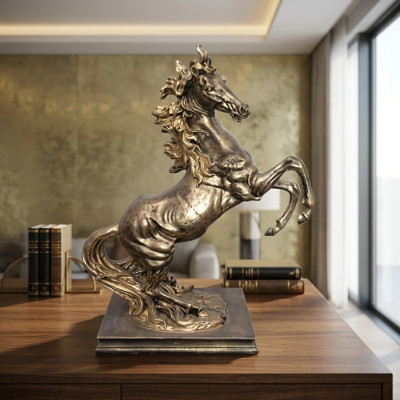 Sculpture pesare Abstrait Cuivre Coloré Pégase Cheval Statues Décoration Chevaux