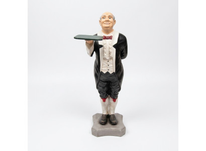 Statue de majordome Figurine Statues Sculptures Restaurant Hôtel 110 cm Plateau Neuf