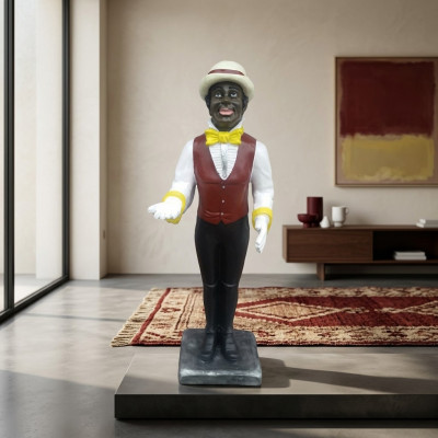 Butler Figurine Statue Figures Statues Sculpture Restaurant Hôtel 95cm Étagère Neuf