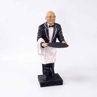 Butler Figurine Statue Figurines Statues Sculpture Restaurant Hôtel Plateau Serveur Nouveau